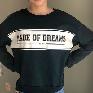 Green warm sweatshirt